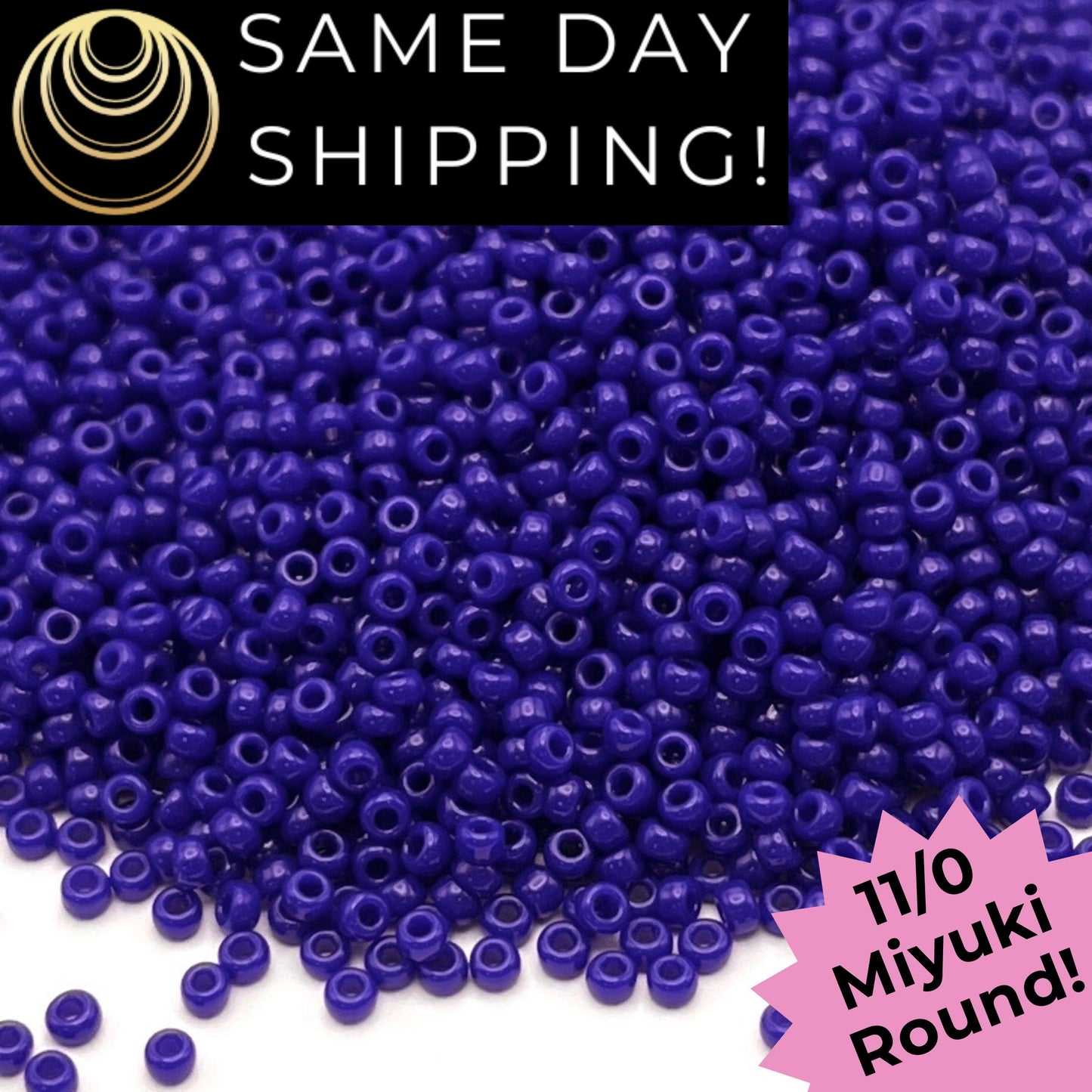 11-0414 Miyuki 11/0 Round Seed Beads Opaque Cobalt