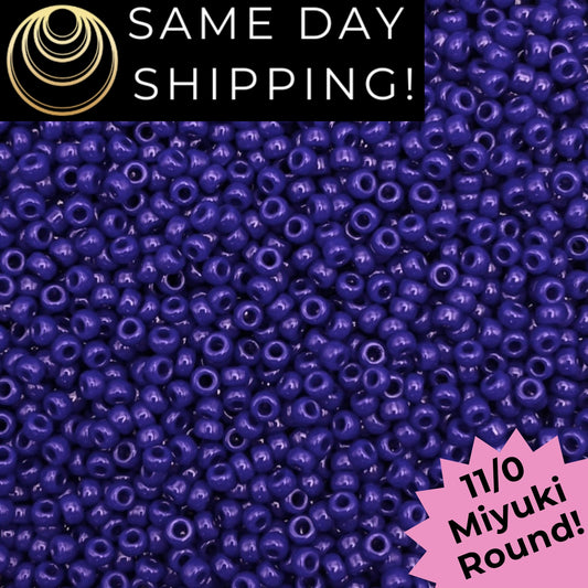 11-0414 Miyuki 11/0 Round Seed Beads Opaque Cobalt
