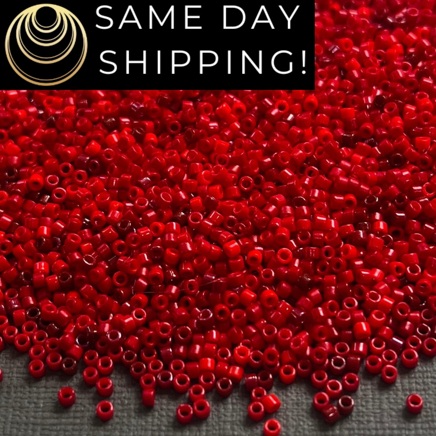 11/0 Miyuki Delica Beads Red Coral Mix! Exclusive Artifact Bead Company Mix!