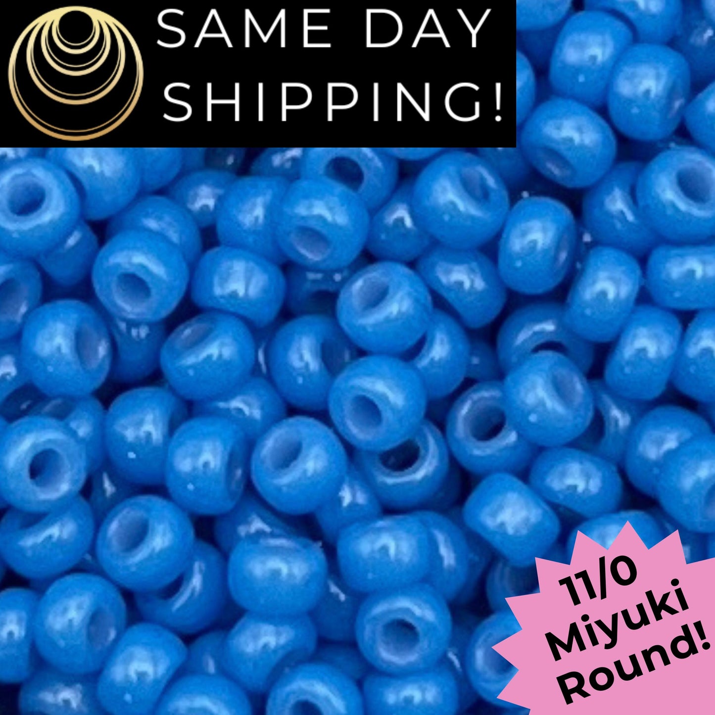 11-4484 Miyuki 11/0 Round Seed Beads Duracoat Opaque Dyed Delphinium