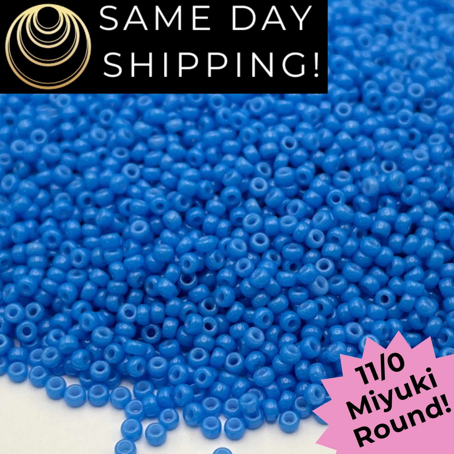 11-4484 Miyuki 11/0 Round Seed Beads Duracoat Opaque Dyed Delphinium