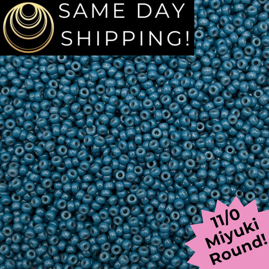 11-4485 Miyuki 11/0 Round Seed Beads Duracoat Opaque Dyed Juniper Berry