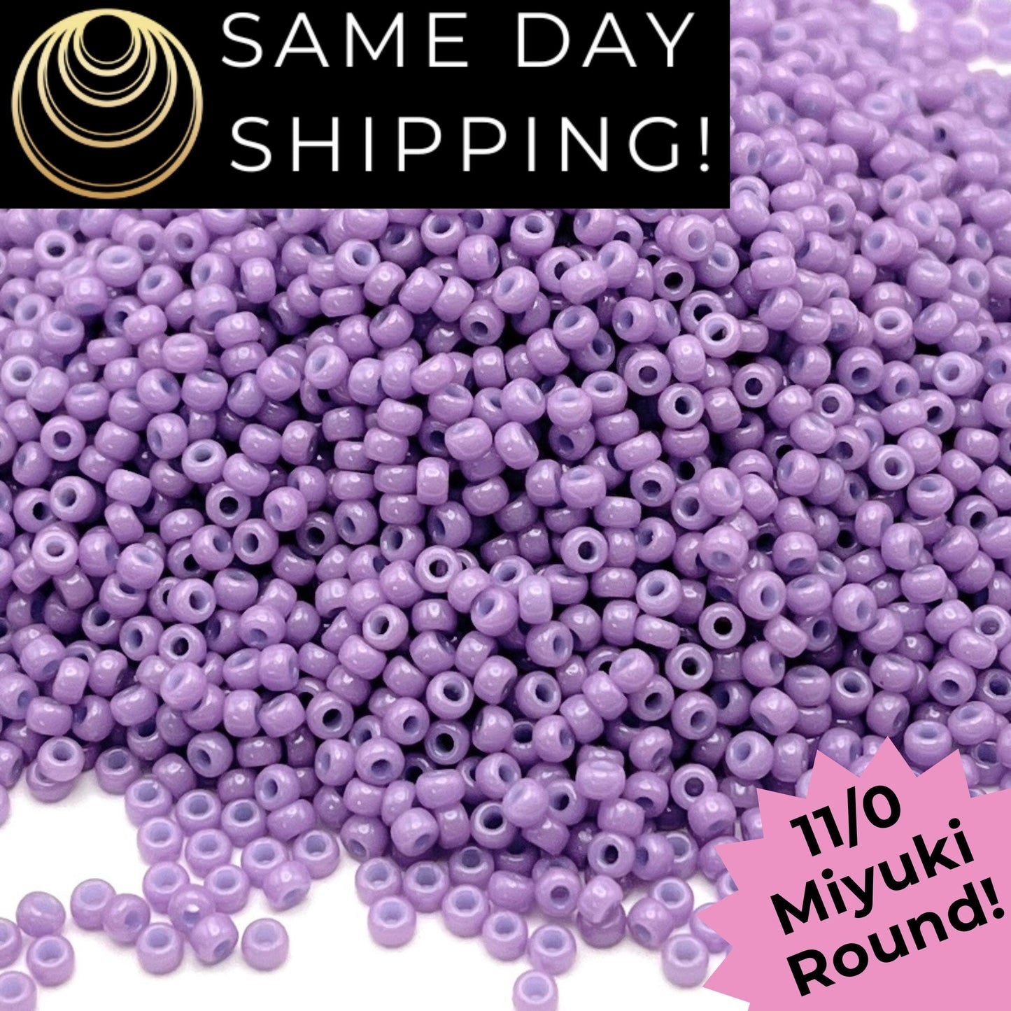 11-4486 Miyuki 11/0 Round Seed Beads Duracoat Opaque Dyed Crocus