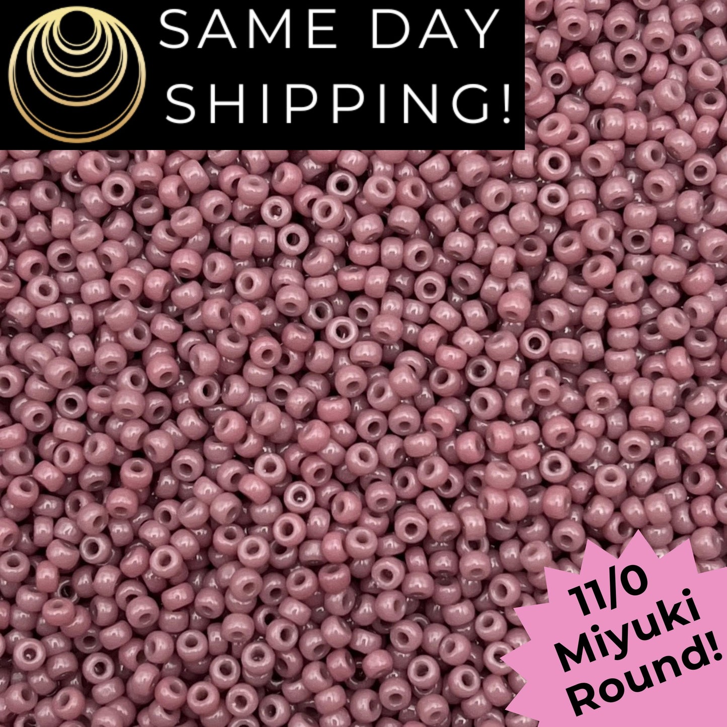 11-4487 Miyuki 11/0 Round Seed Beads Duracoat Opaque Dyed Hydrangea