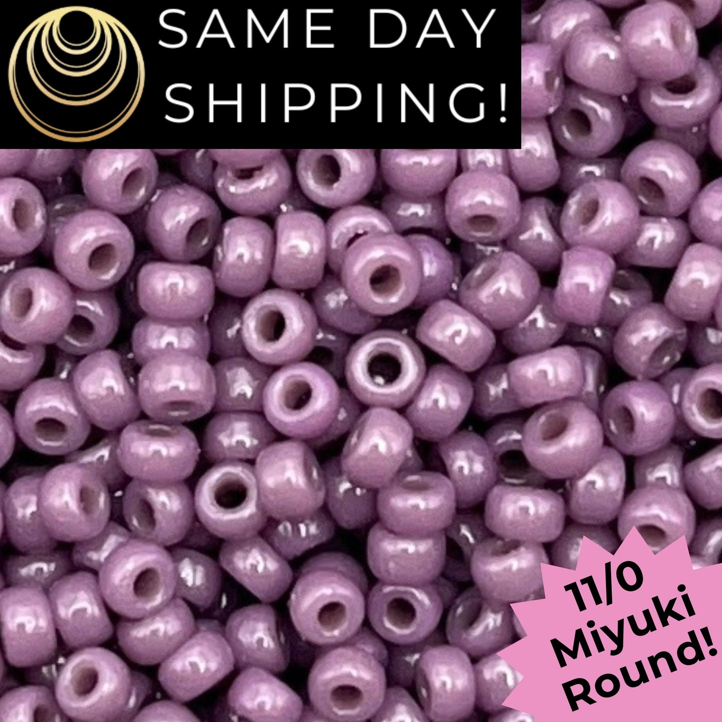 11-4489 Miyuki 11/0 Round Seed Beads Duracoat Opaque Dyed Dark Orchid