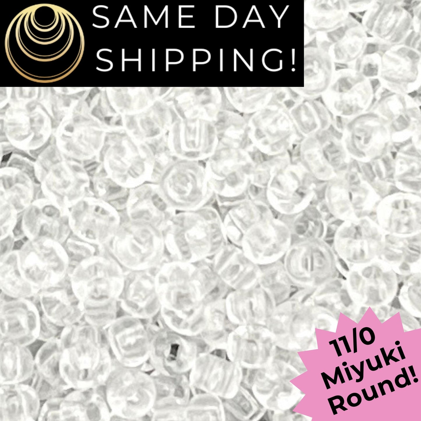 11-0131 Miyuki 11/0 Round Seed Beads Crystal Clear