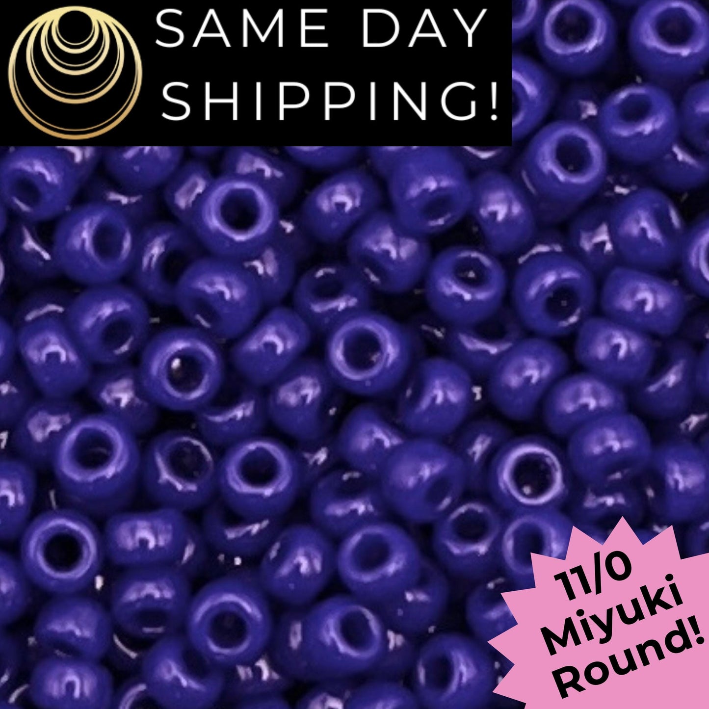 11-0414 Miyuki 11/0 Round Seed Beads Opaque Cobalt