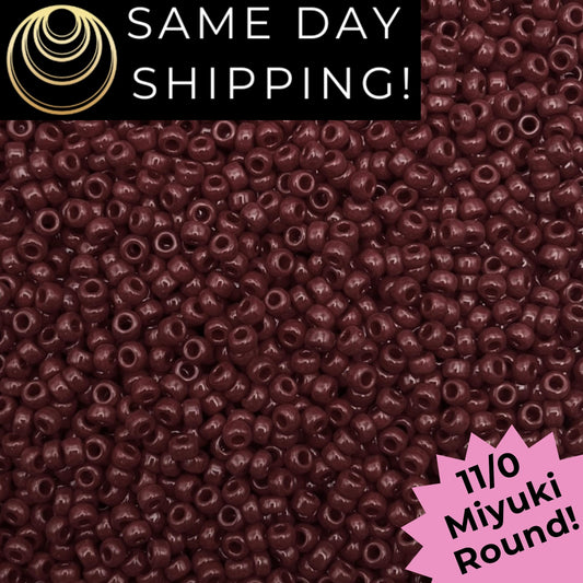 11-0419 Miyuki 11/0 Round Seed Beads Opaque Red Brown