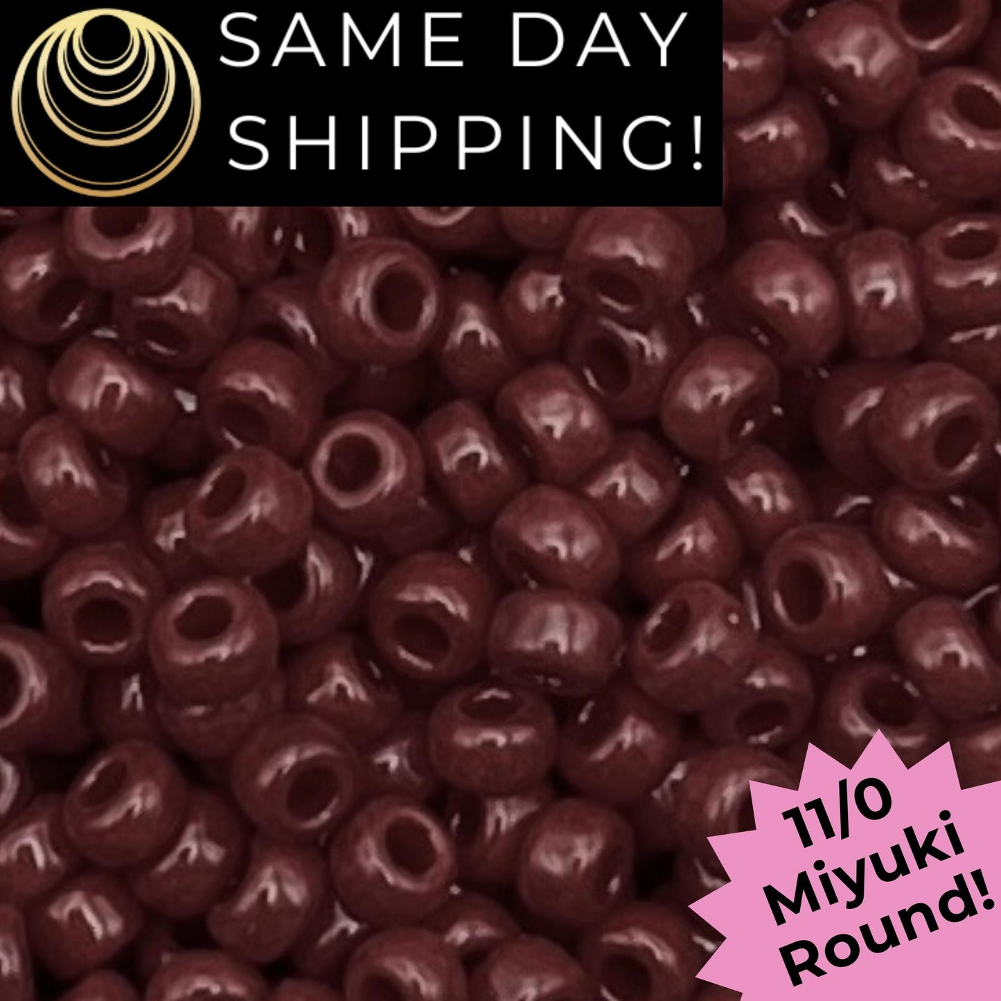 11-0419 Miyuki 11/0 Round Seed Beads Opaque Red Brown