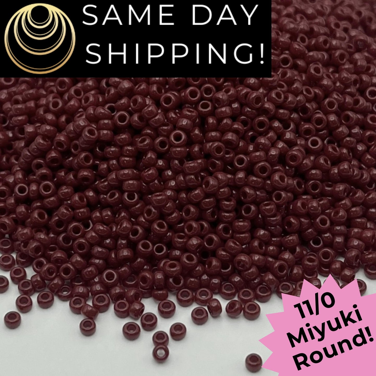 11-0419 Miyuki 11/0 Round Seed Beads Opaque Red Brown