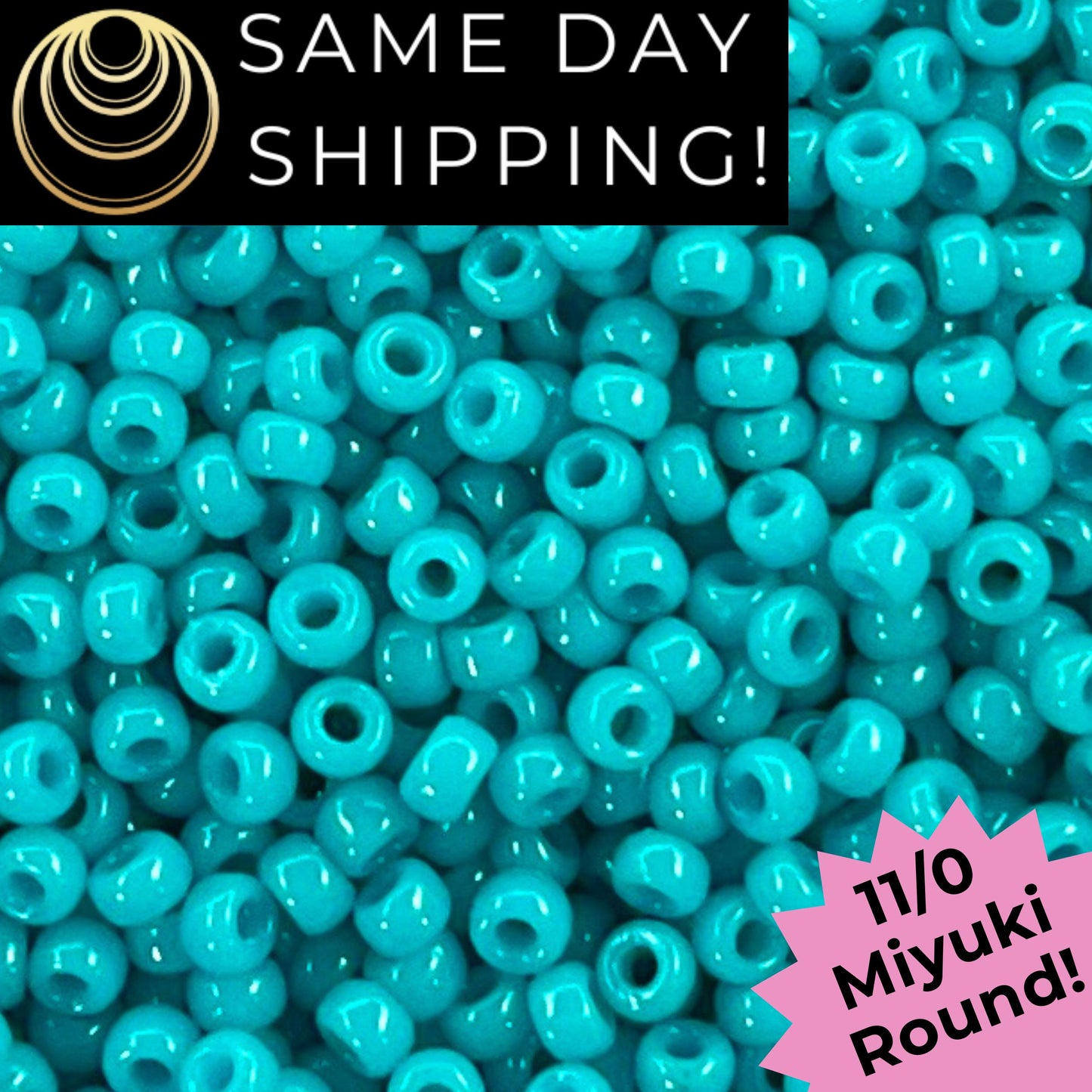 11-4480 Miyuki 11/0 Round Seed Beads Duracoat Opaque Dyed Underwater Blue