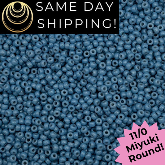 11-4482 Miyuki 11/0 Round Seed Beads Duracoat Opaque Dyed Bayberry