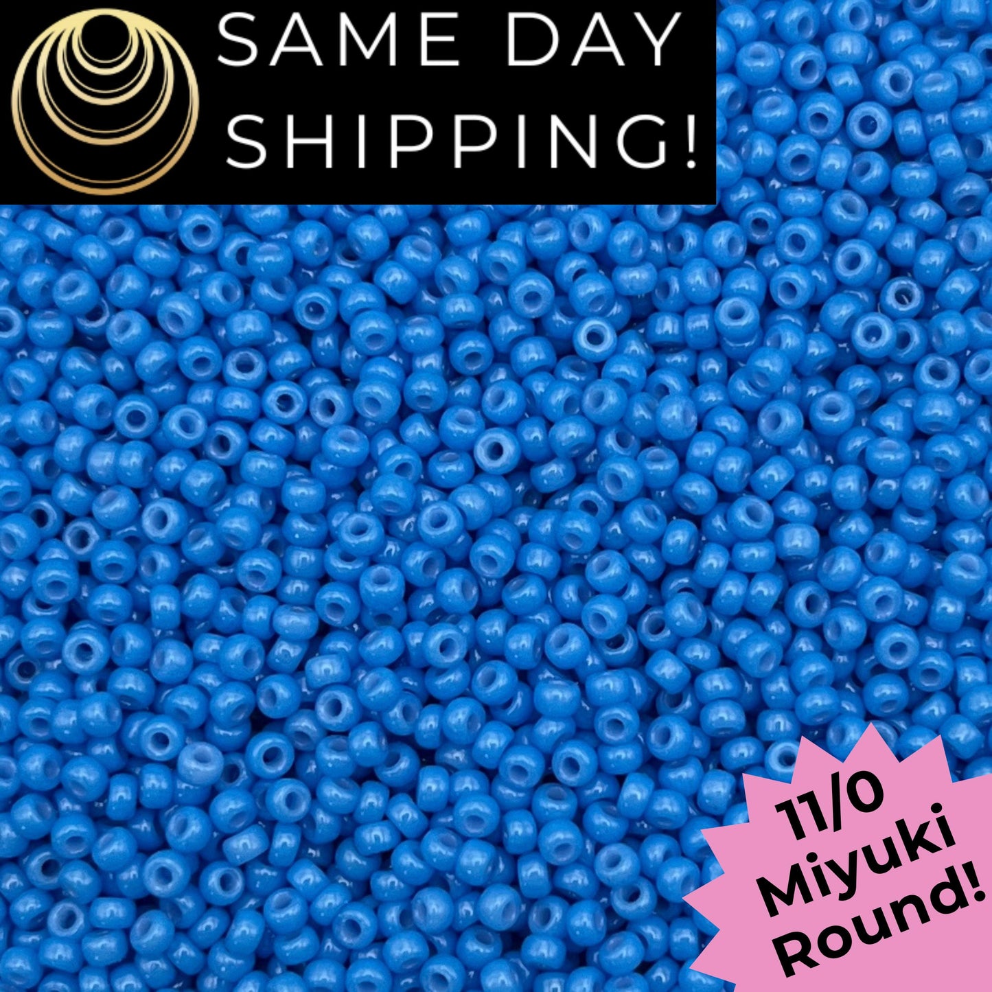 11-4484 Miyuki 11/0 Round Seed Beads Duracoat Opaque Dyed Delphinium