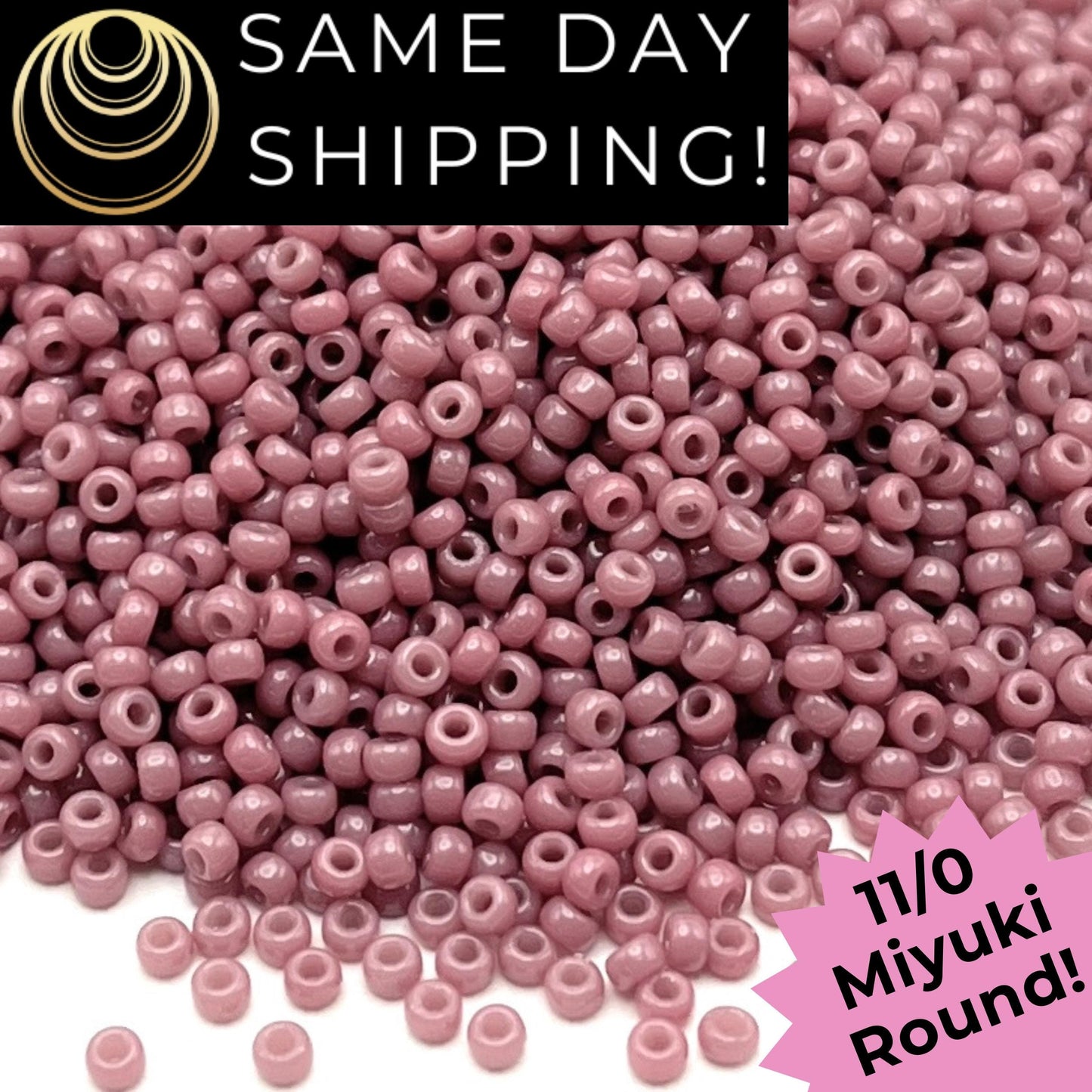 11-4487 Miyuki 11/0 Round Seed Beads Duracoat Opaque Dyed Hydrangea