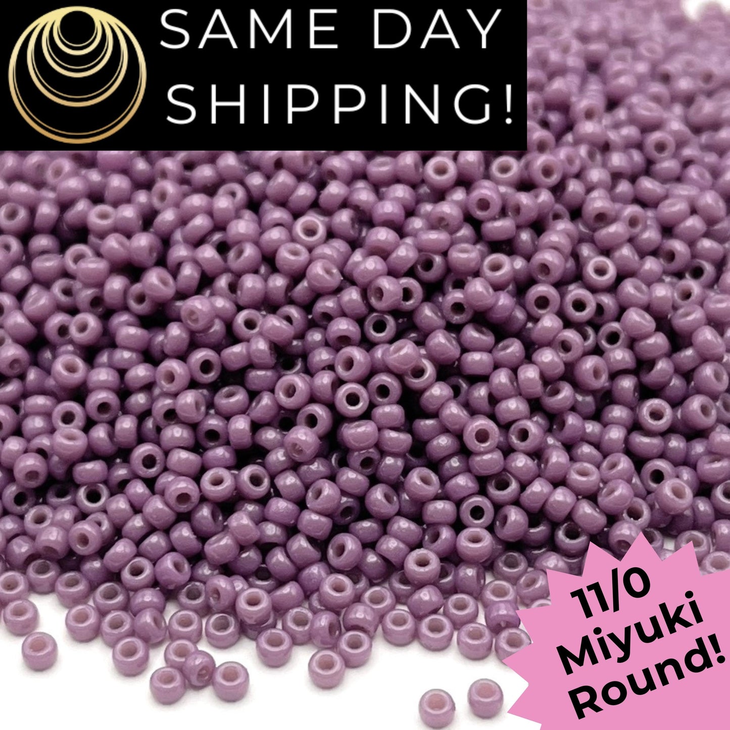 11-4489 Miyuki 11/0 Round Seed Beads Duracoat Opaque Dyed Dark Orchid