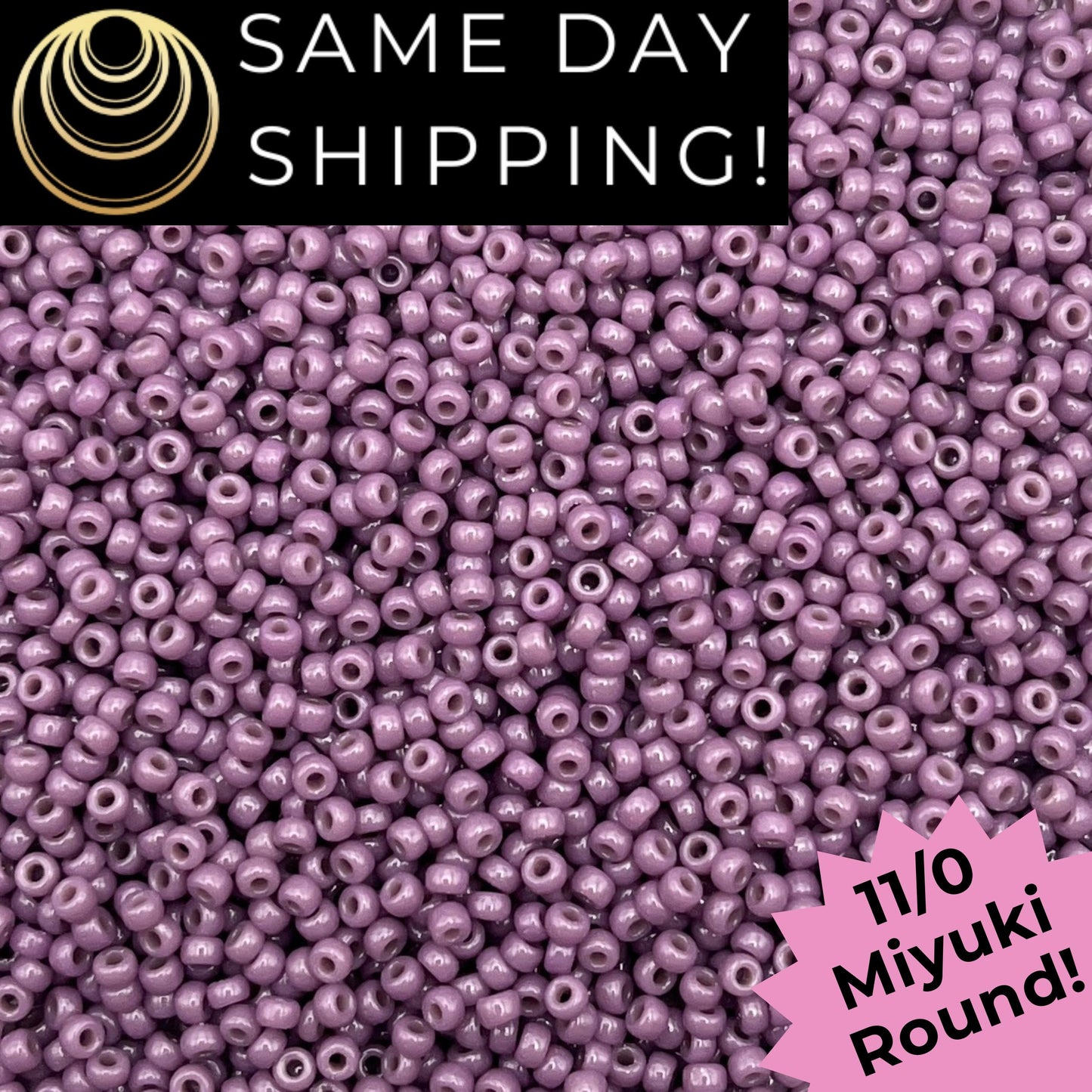 11-4489 Miyuki 11/0 Round Seed Beads Duracoat Opaque Dyed Dark Orchid