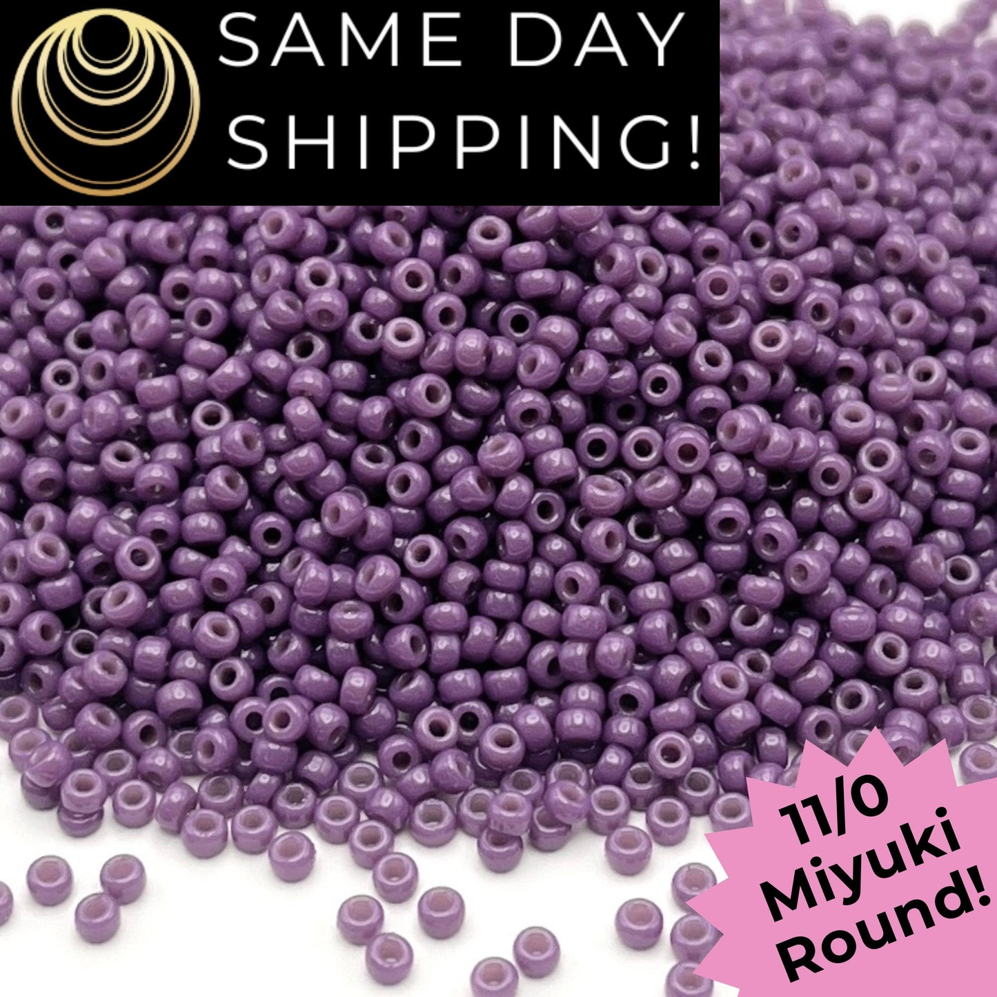 11-4490 Miyuki 11/0 Round Seed Beads Duracoat Opaque Dyed Anemone