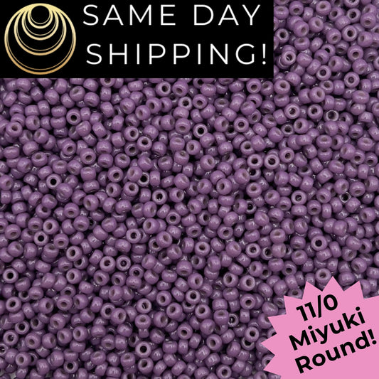 11-4490 Miyuki 11/0 Round Seed Beads Duracoat Opaque Dyed Anemone