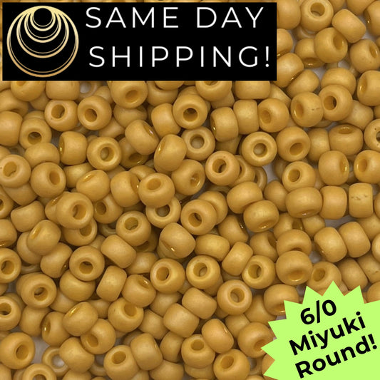 6-4692 6/0 Miyuki Round Beads Opaque Frosted Glaze Pineapple AB
