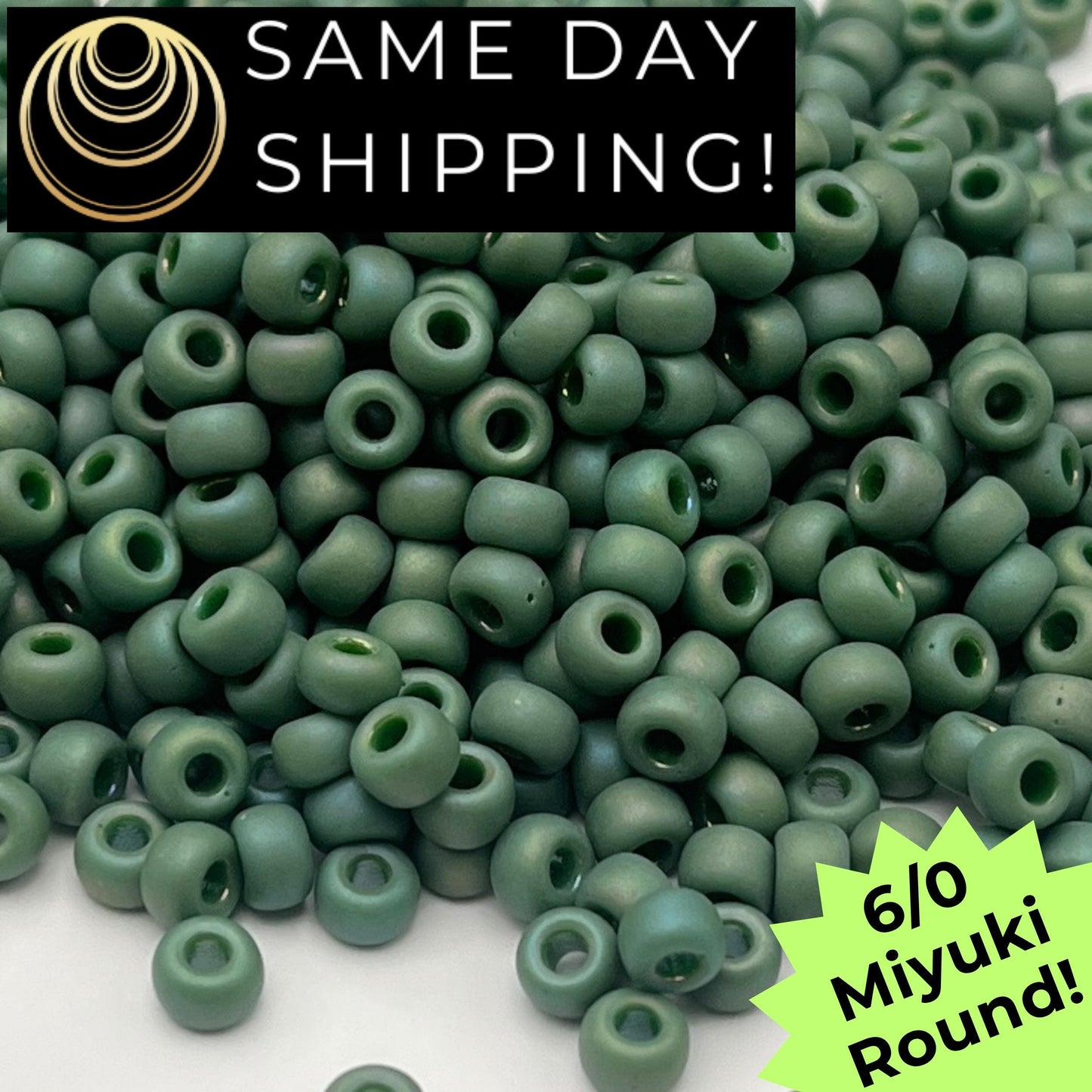 6-4700 6/0 Miyuki Round Beads Opaque Frosted Glaze Parakeet AB