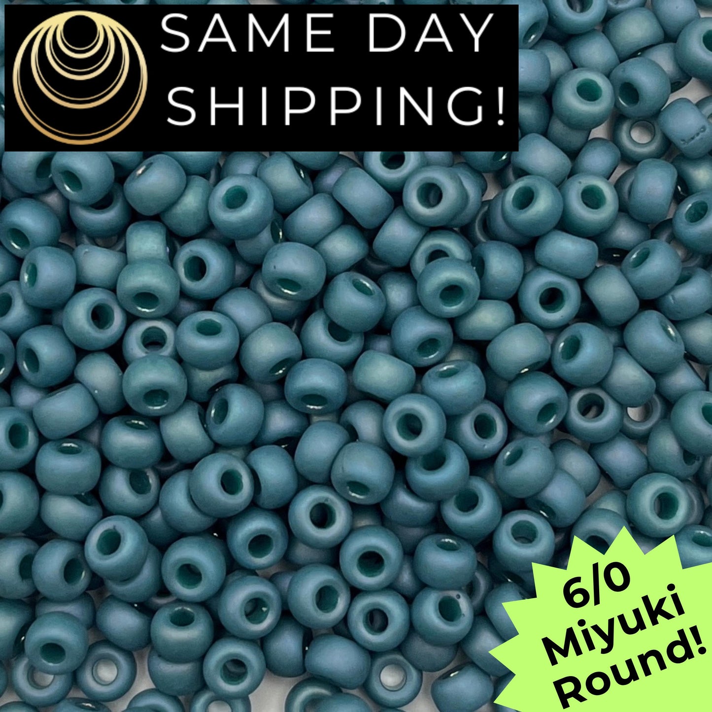6-4702 6/0 Miyuki Round Beads Opaque Frosted Glaze Surf AB
