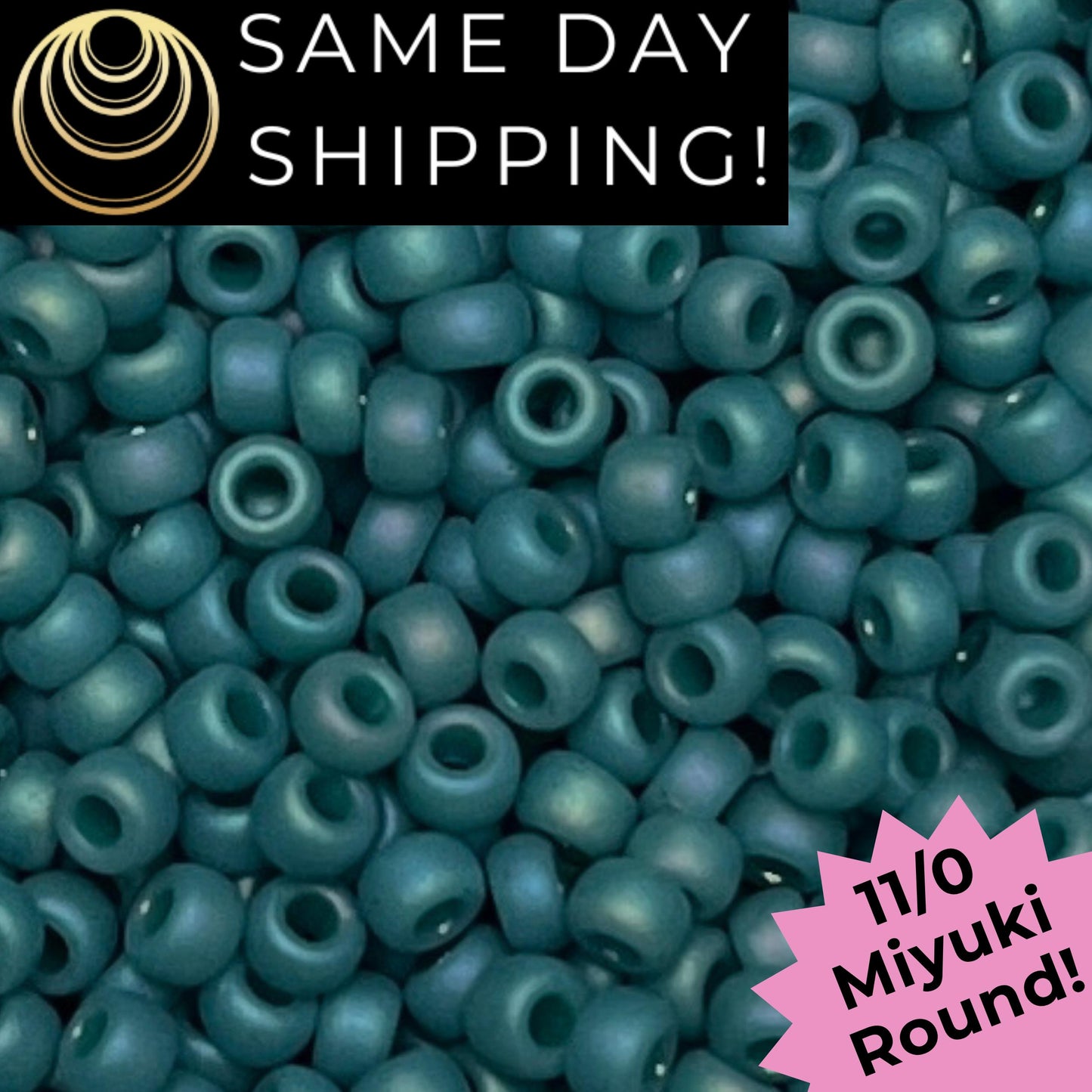 11-4702 Miyuki 11/0 Round Seed Beads Matte Frosted Glazed Arctic Blue Rainbow