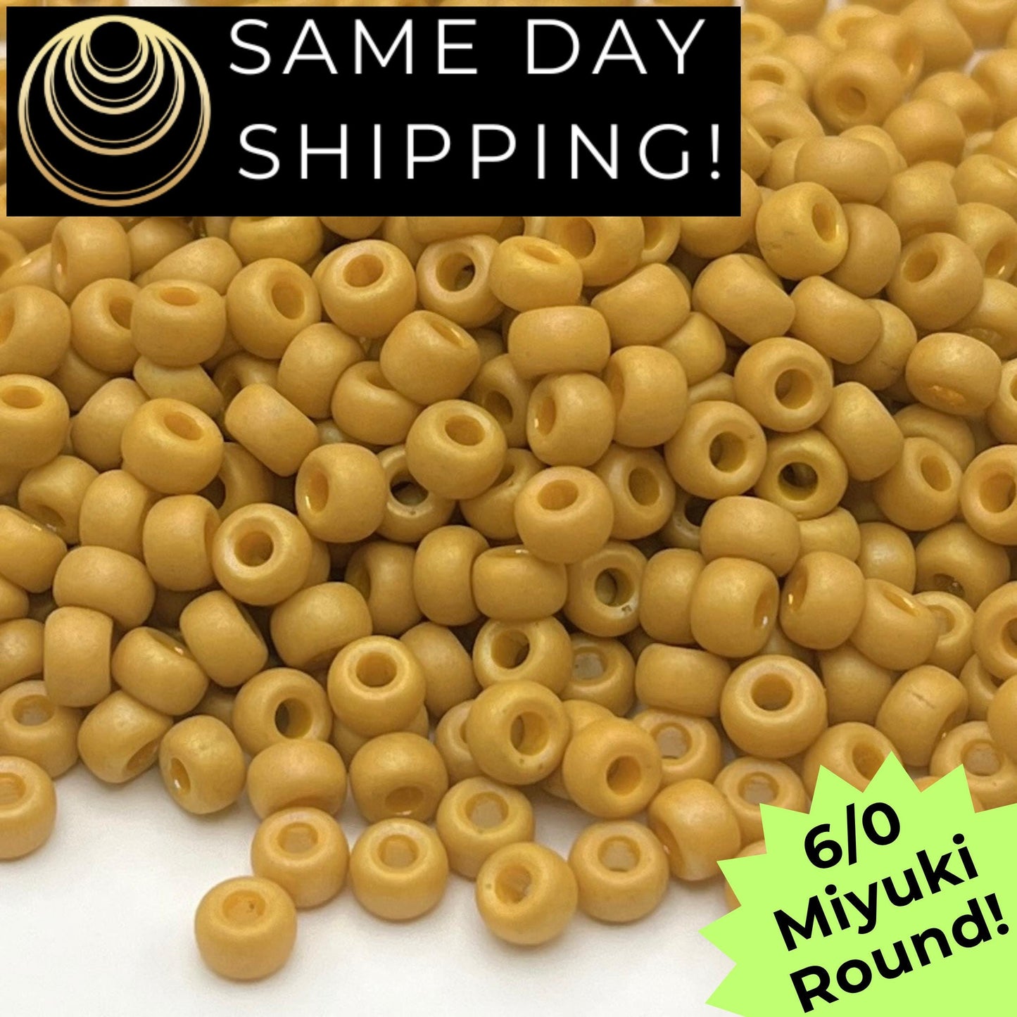 6-4692 6/0 Miyuki Round Beads Opaque Frosted Glaze Pineapple AB