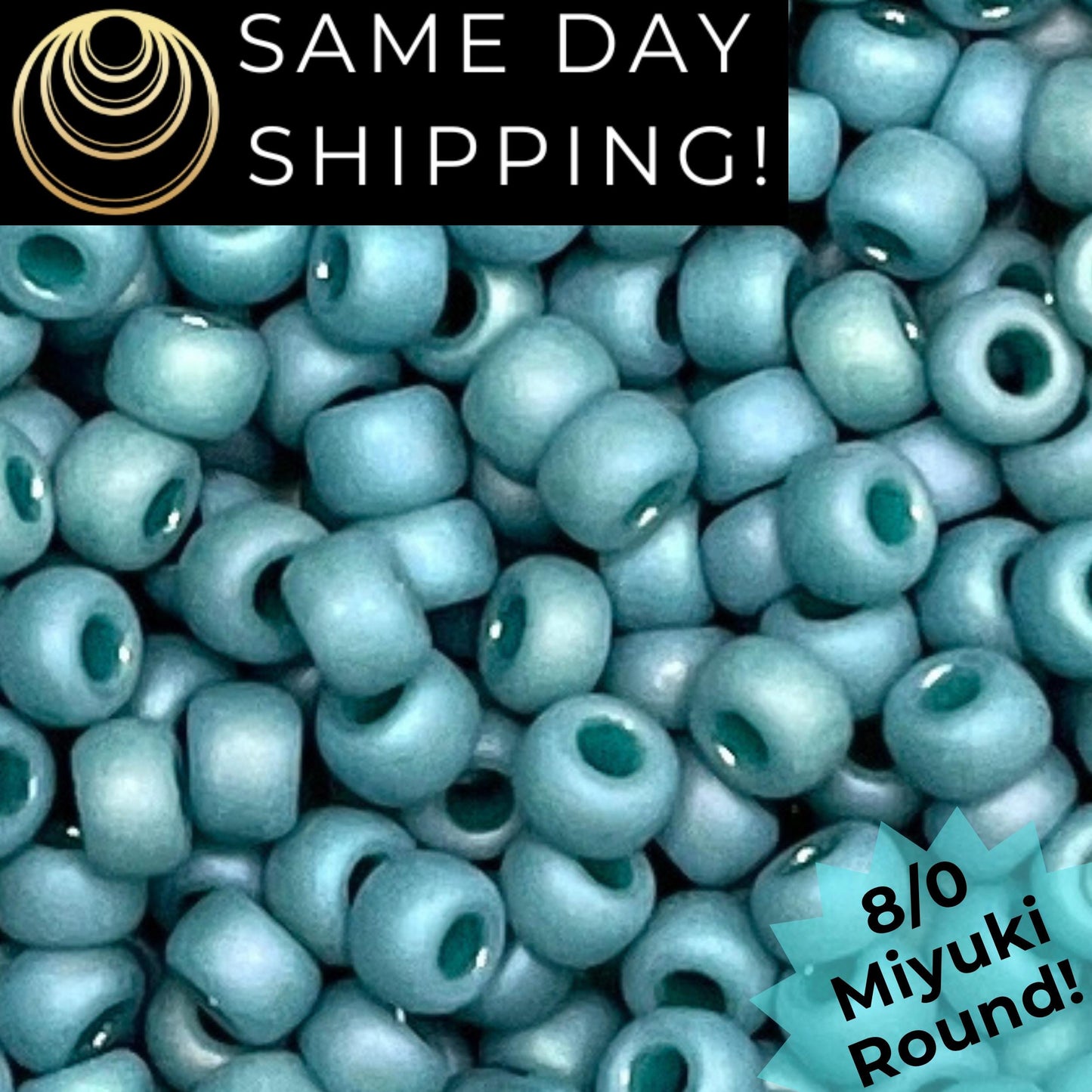 8-4702 Miyuki 8/0 Round Beads, Frosted Opaque Glazed Peacock Rainbow