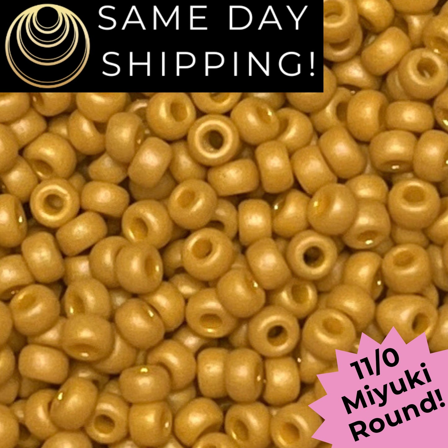 11-4692 Miyuki 11/0 Round Seed Beads Frosted Glazed Yellow Citron Rainbow