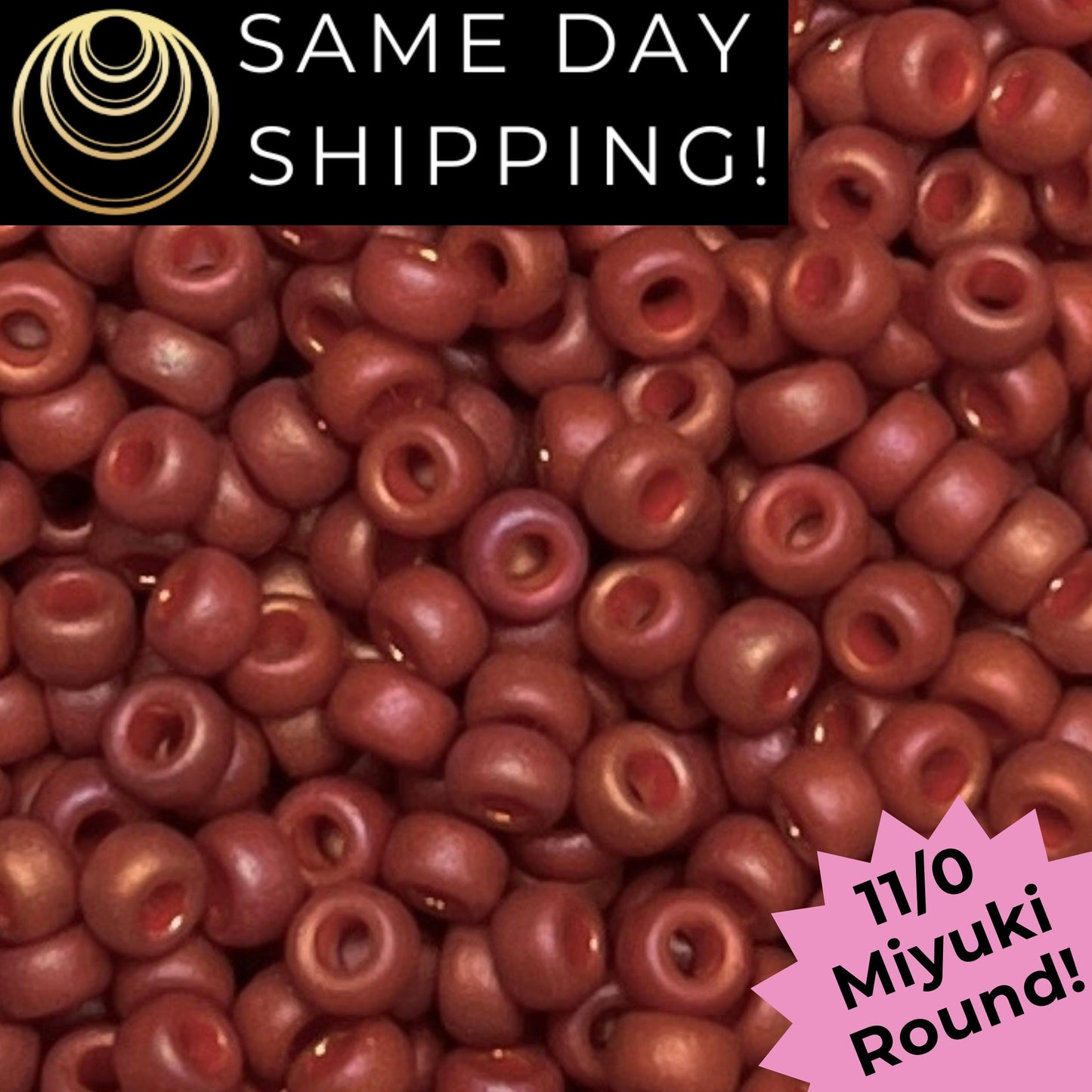 11-4695 Miyuki 11/0 Round Seed Beads Matte Glazed Cardinal Rainbow