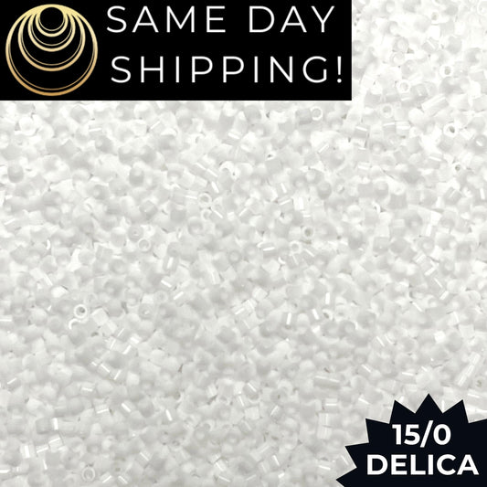 DBS0200 15/0 Miyuki Delica Beads Opaque White