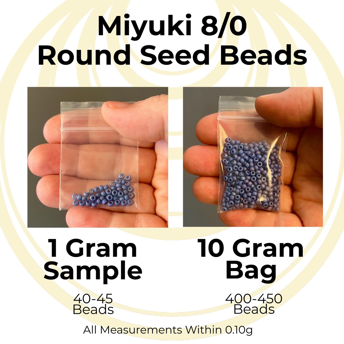 8-4692 Miyuki 8/0 Round Beads, Frosted Opaque Glazed Yellow Rainbow