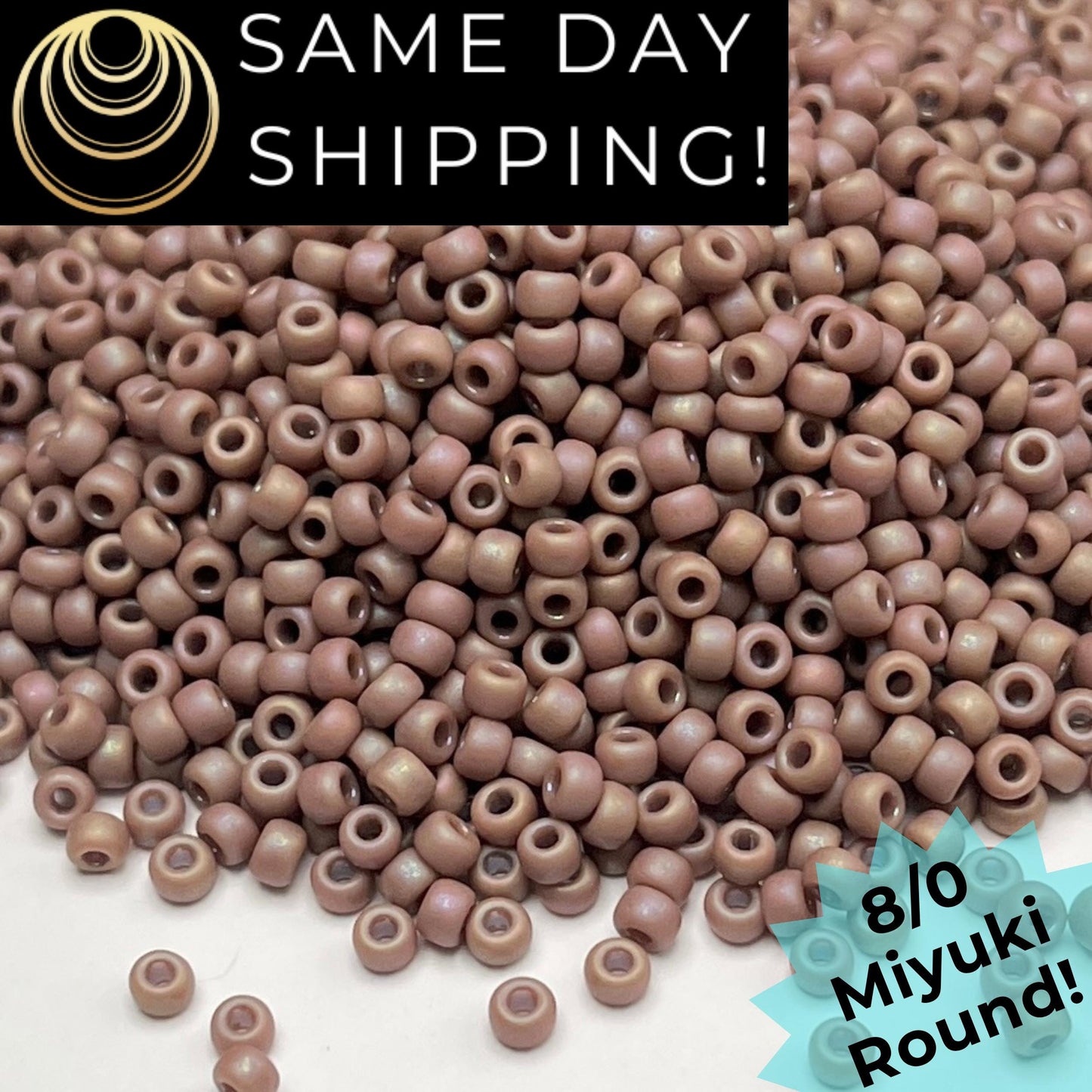 8-4694 Miyuki 8/0 Round Beads, Frosted Opaque Glazed Lavender Rainbow