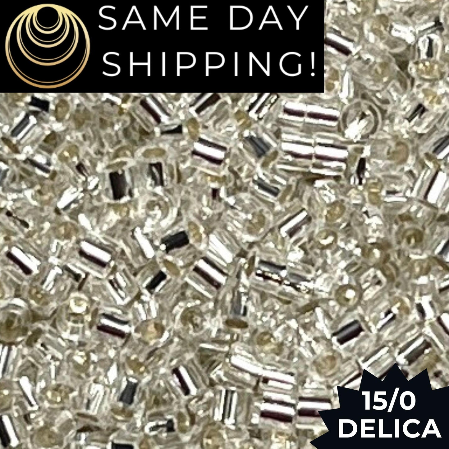 DBS0041 15/0 Miyuki Delica Beads Silver Lined Crystal