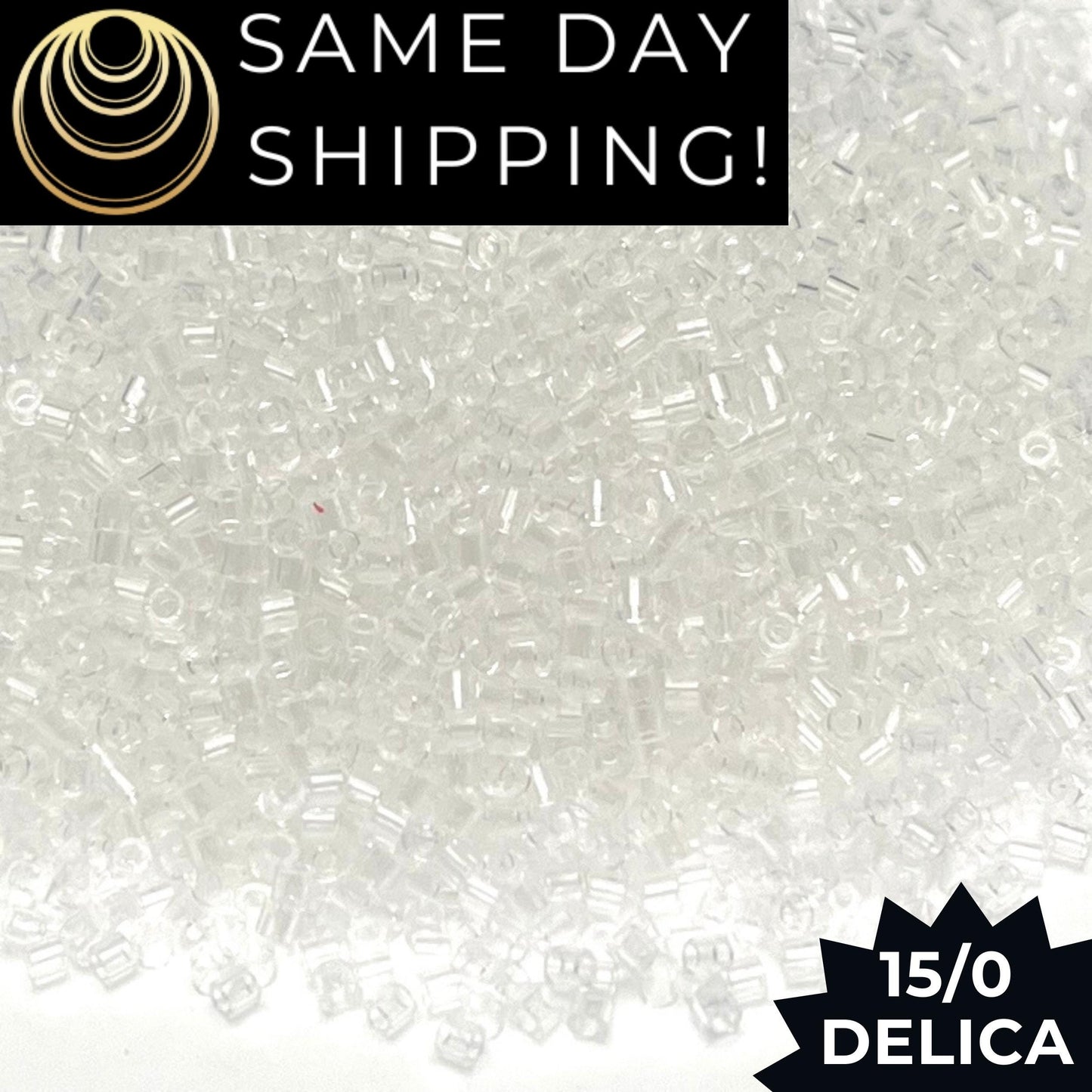 DBS0141 15/0 Miyuki Delica Beads Transparent Crystal