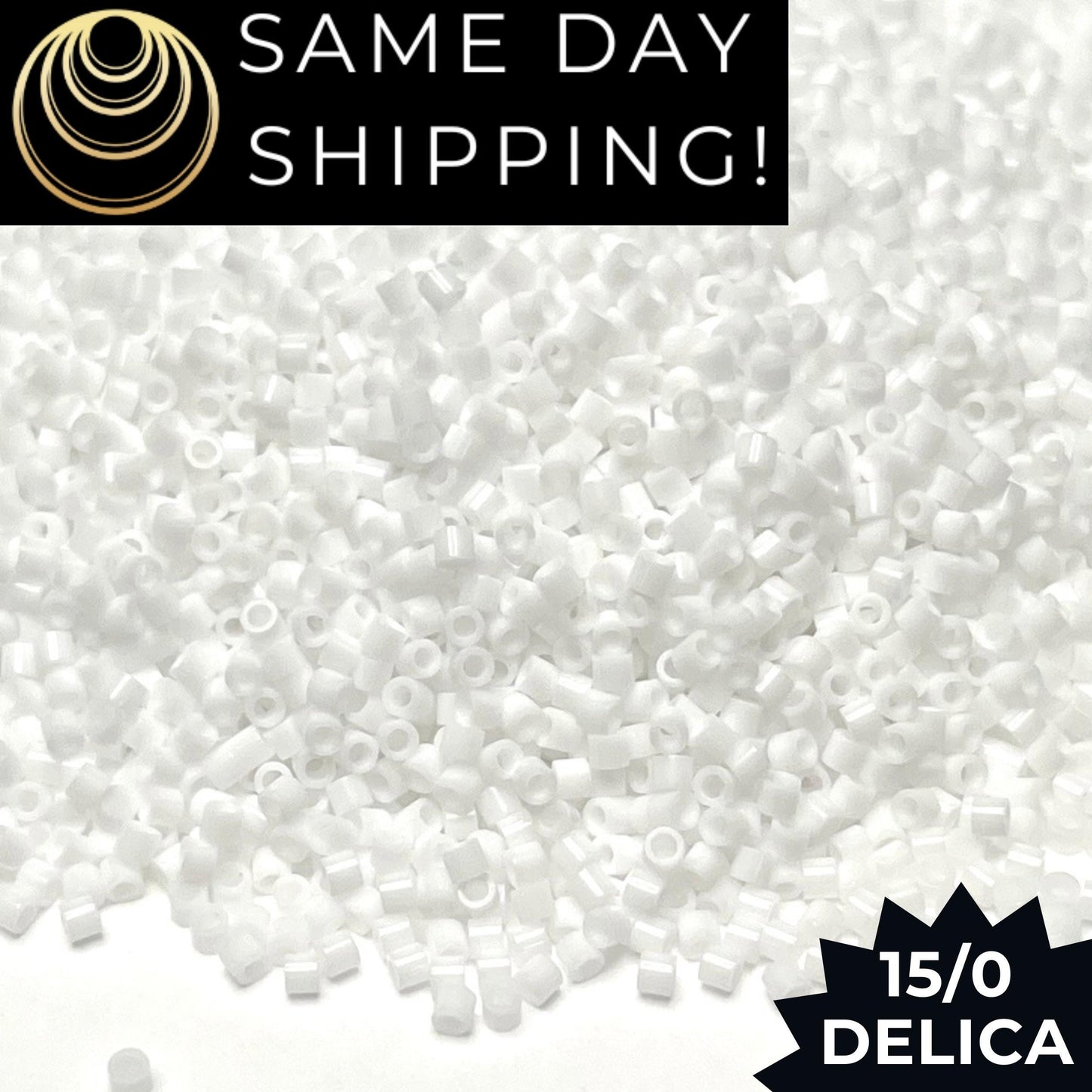 DBS0200 15/0 Miyuki Delica Beads Opaque White