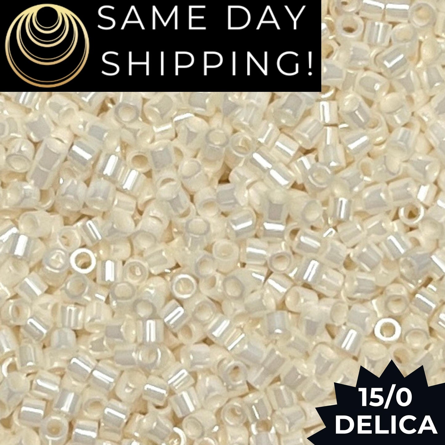 DBS0203 15/0 Miyuki Delica Beads Cream Ceylon