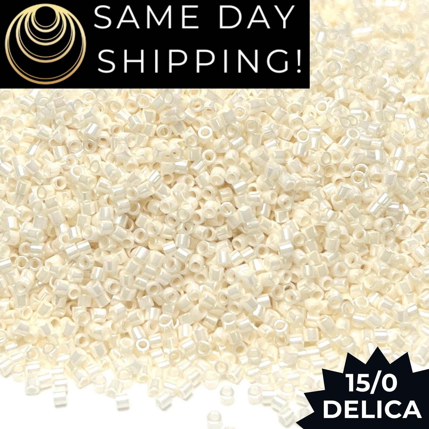 DBS0203 15/0 Miyuki Delica Beads Cream Ceylon