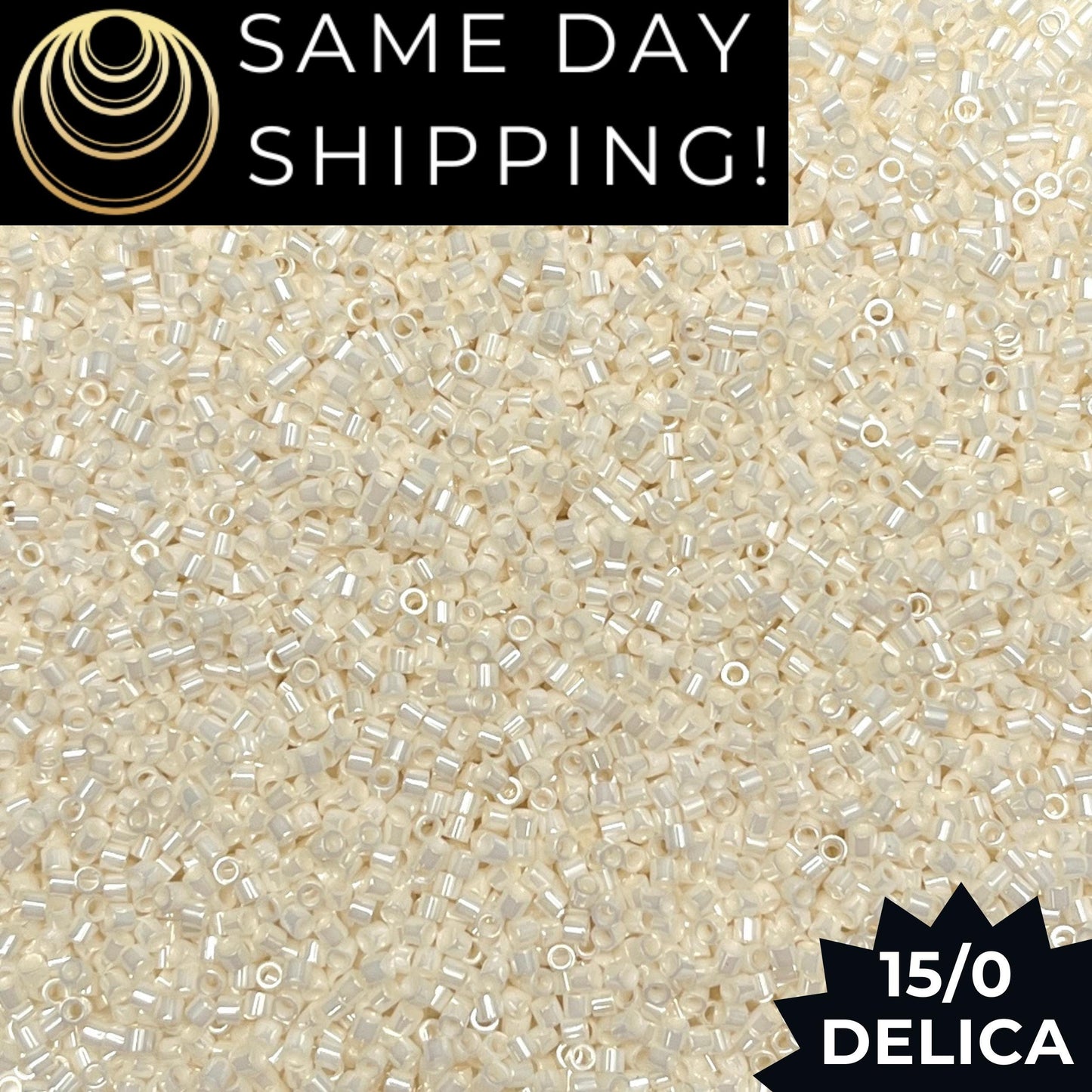 DBS0203 15/0 Miyuki Delica Beads Cream Ceylon