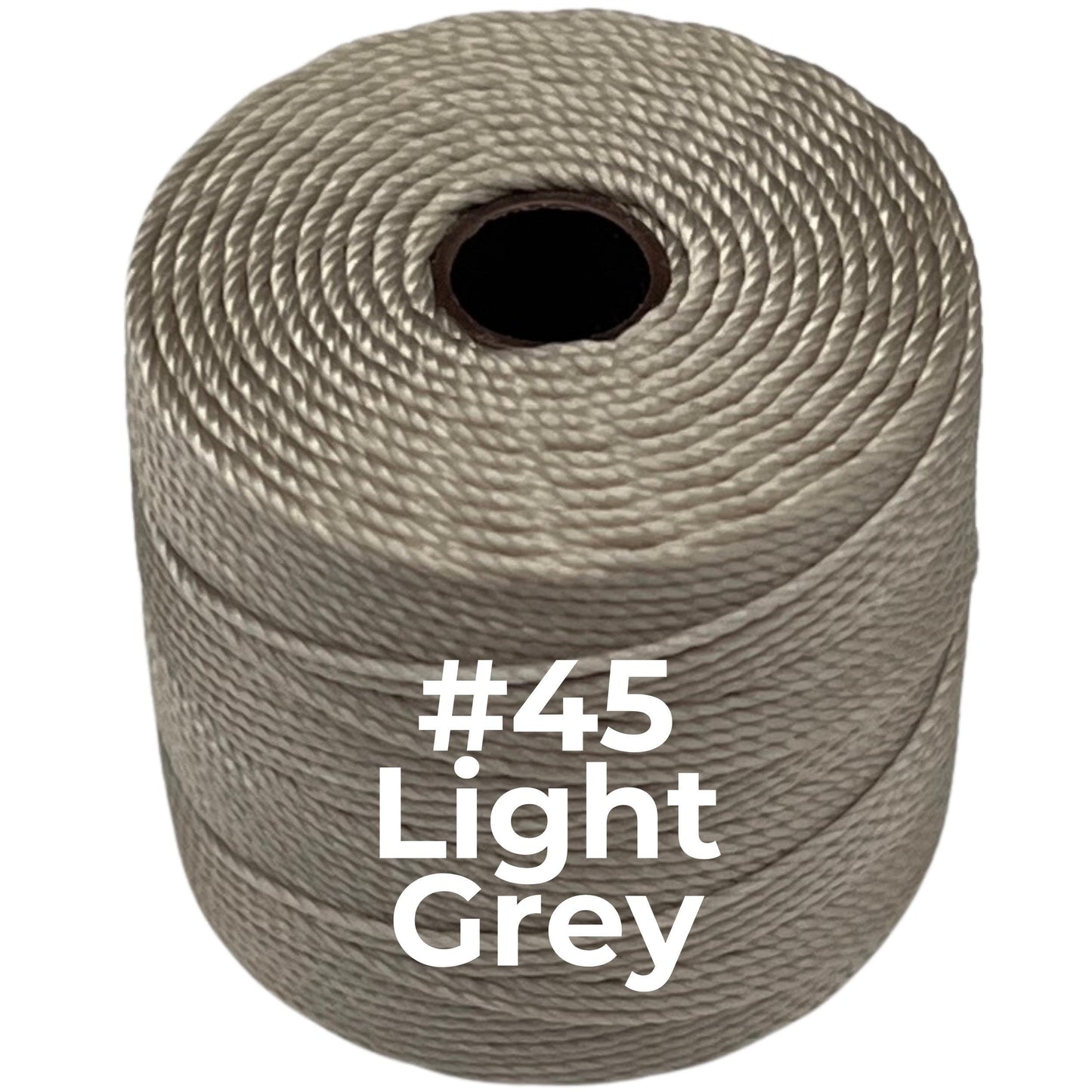 S-Lon Bead Cord TEX 210 77yd 0.5mm Black, White, Cream, Tan