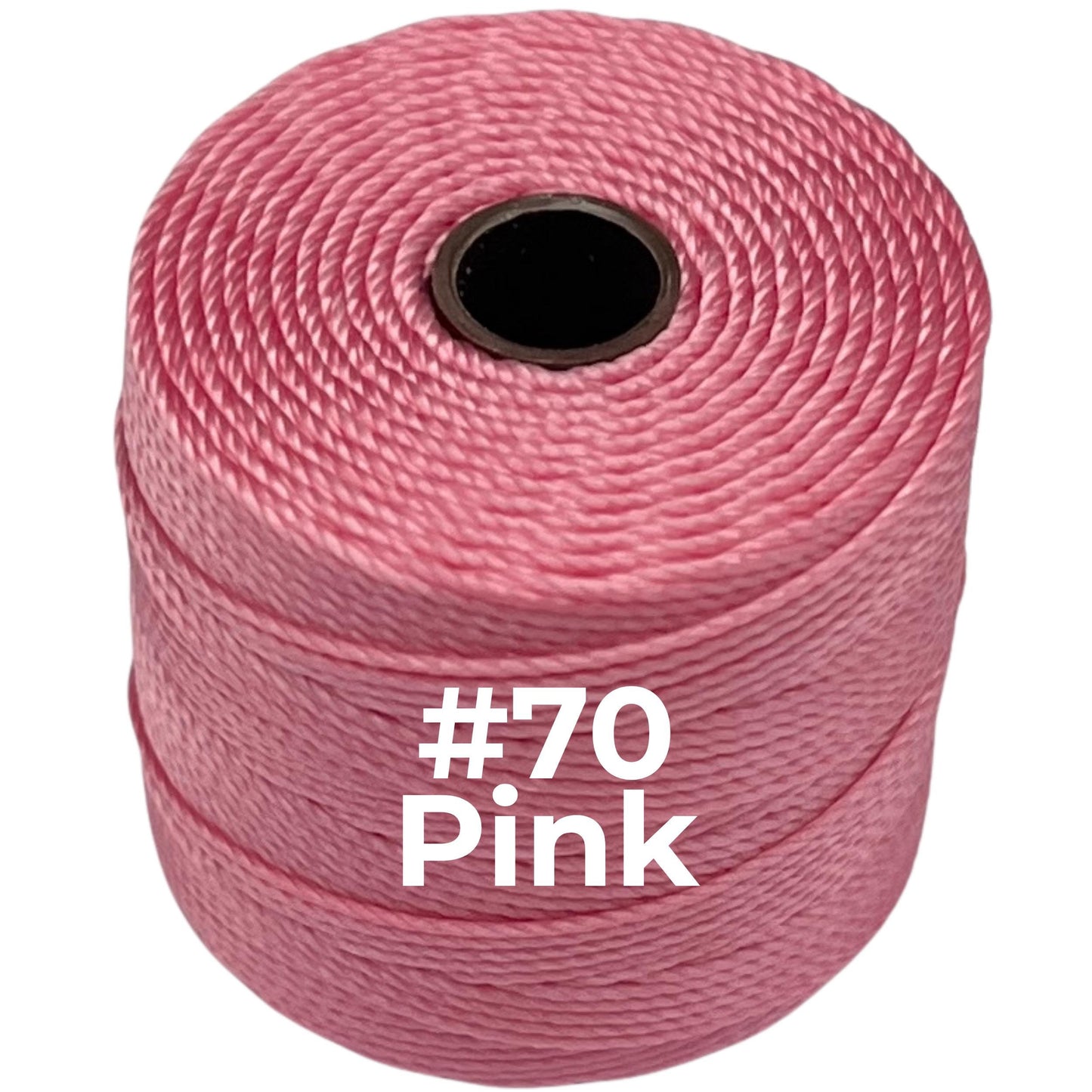 Pink S-Lon Bead Cord TEX 210 77yd 0.5mm