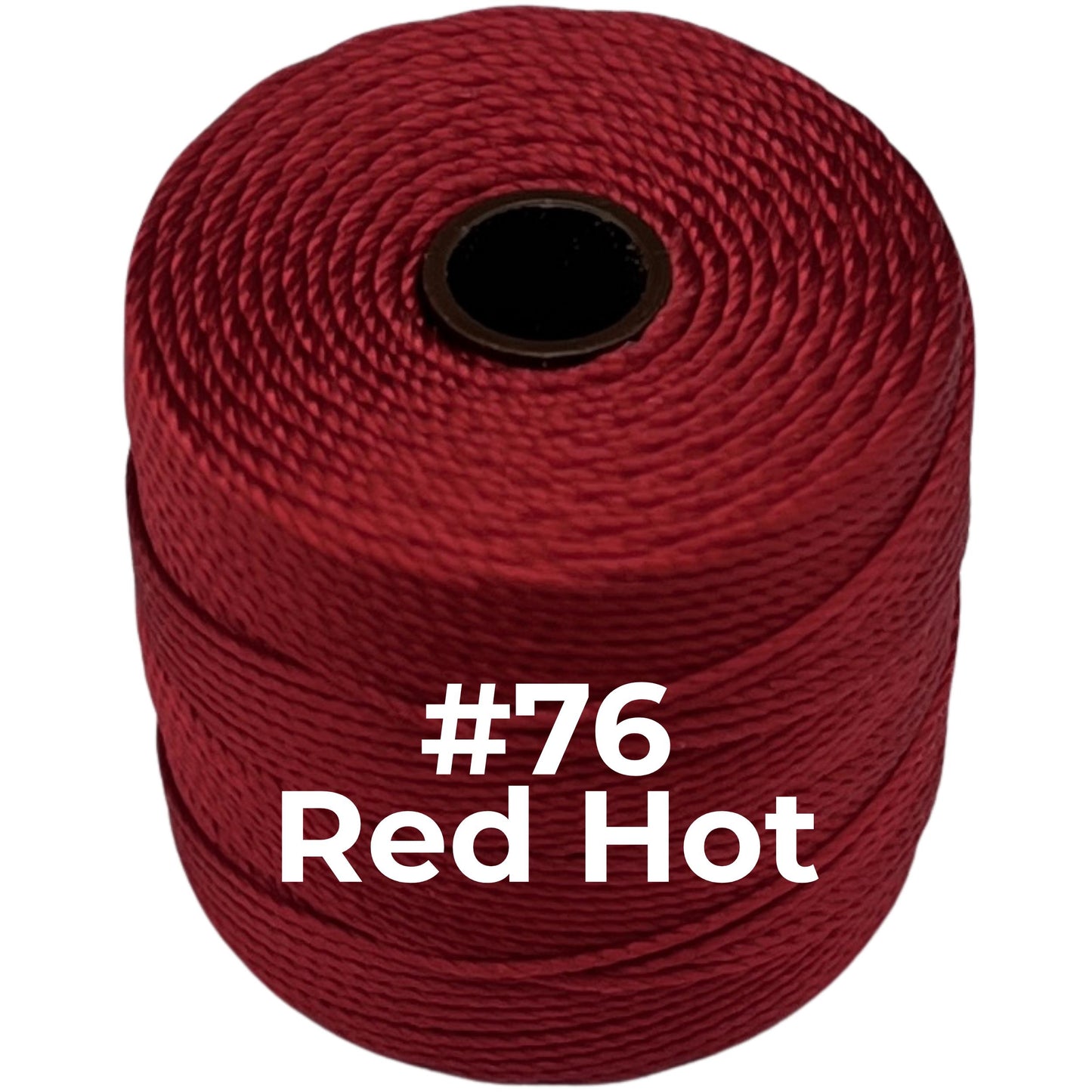 Red S-Lon Bead Cord TEX 210 77yd 0.5mm