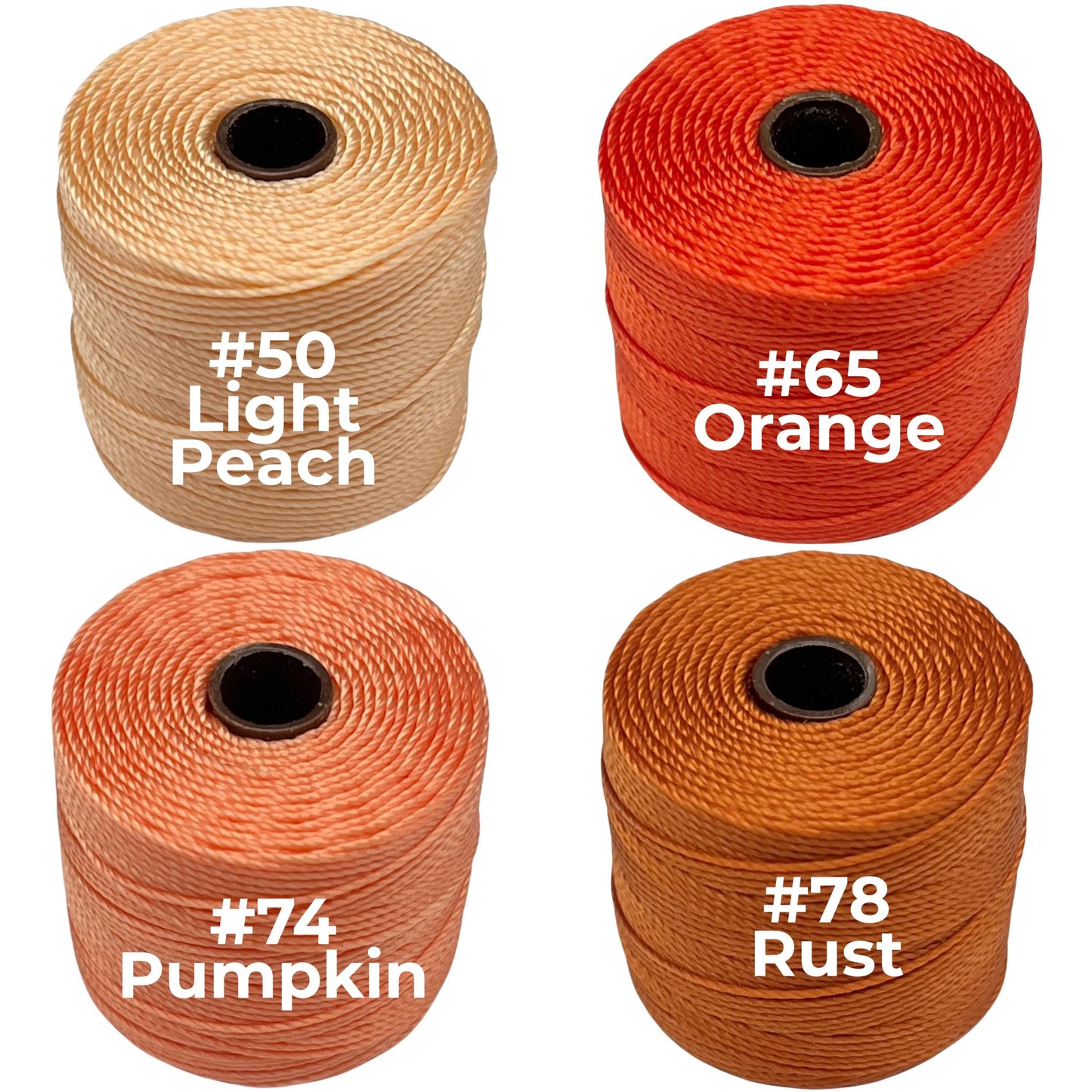 Orange S-Lon Bead Cord TEX 210 77yd 0.5mm