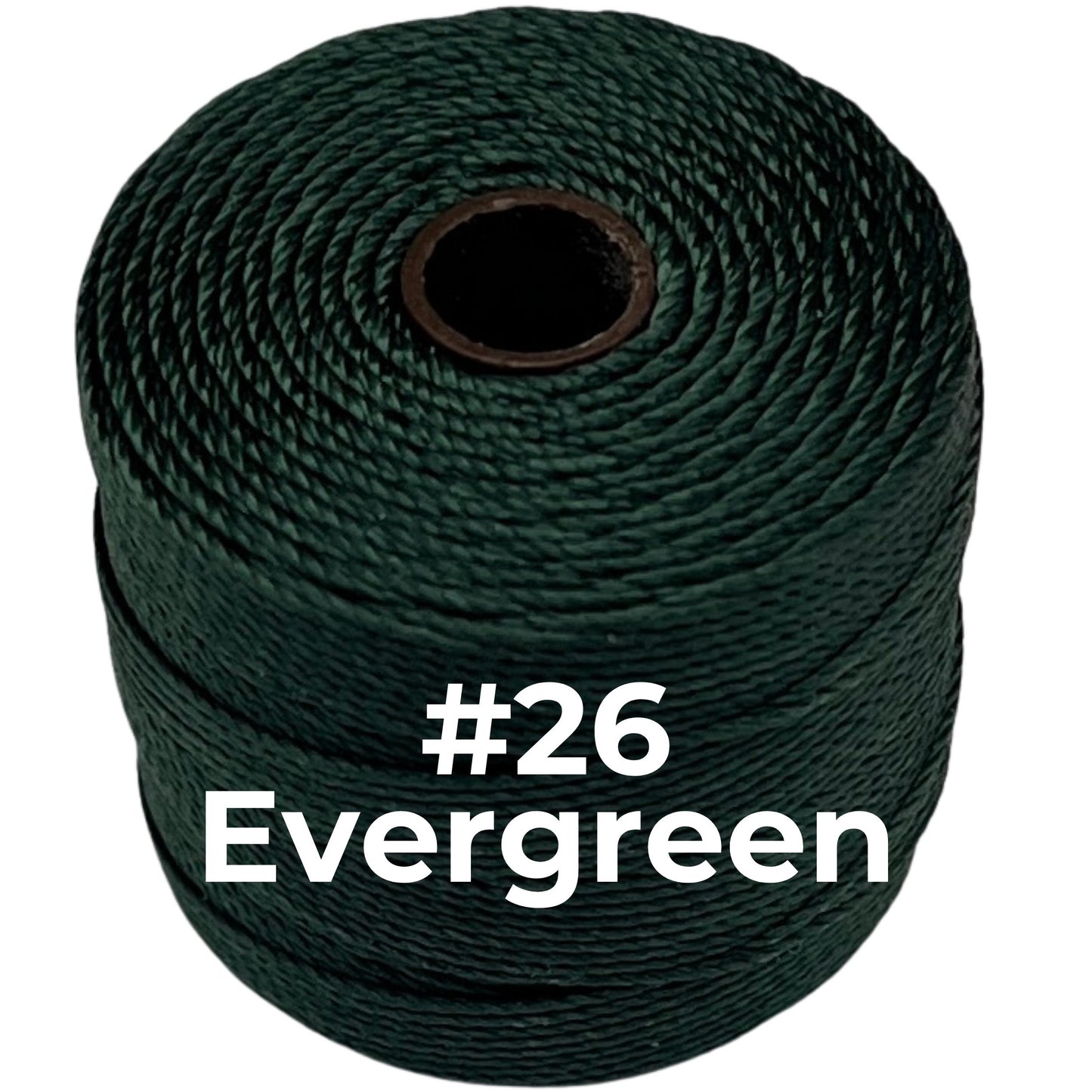 Green S-Lon Bead Cord TEX 210 77yd 0.5mm