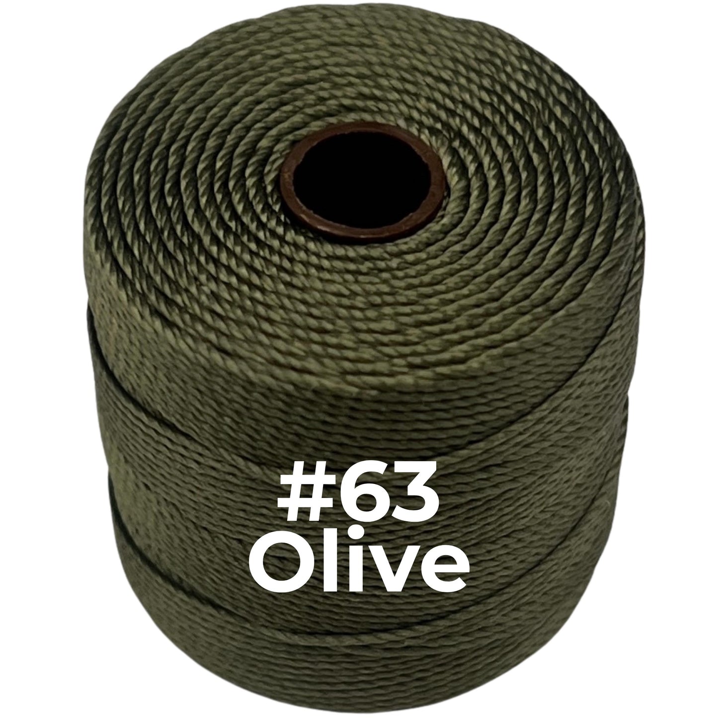 Green S-Lon Bead Cord TEX 210 77yd 0.5mm