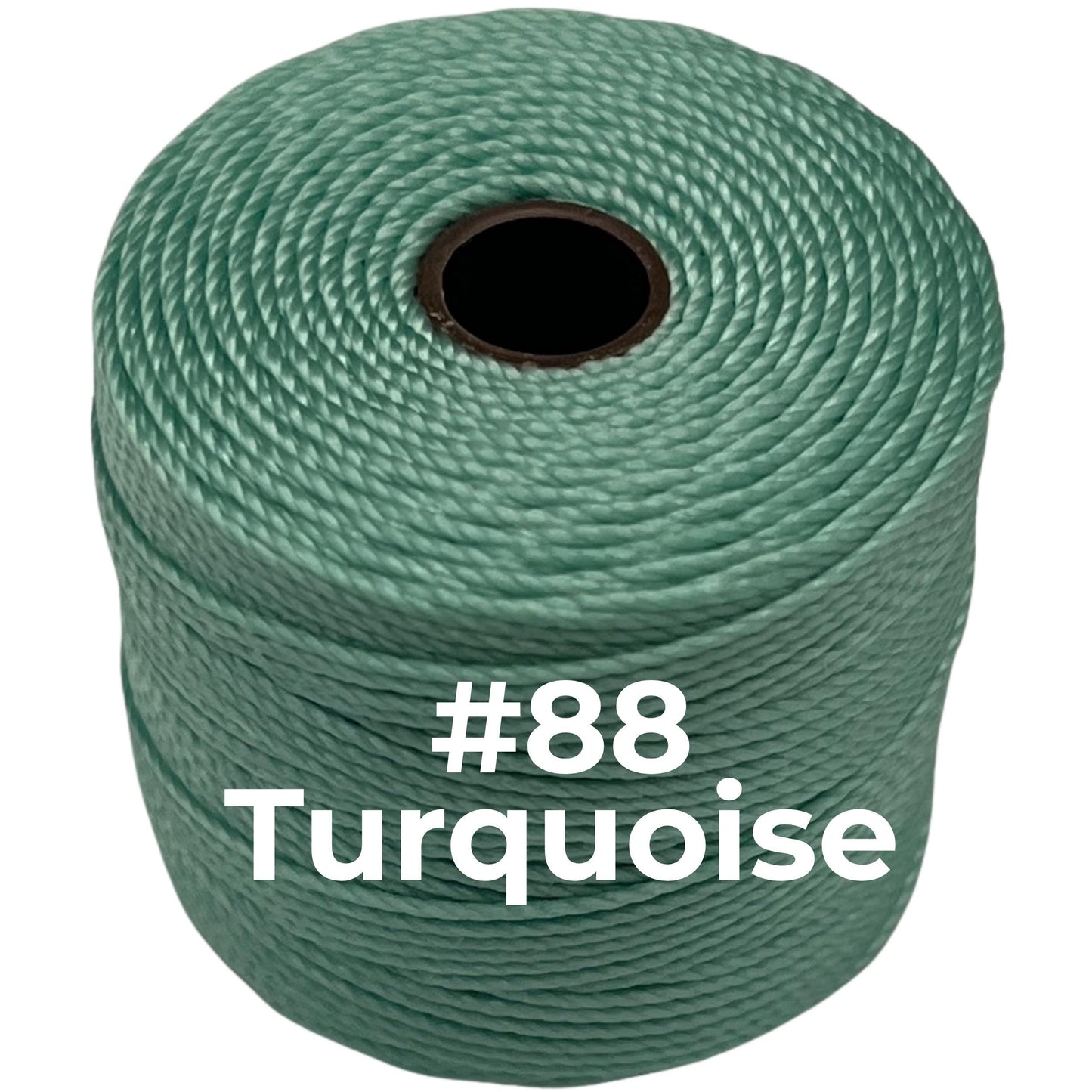 Green S-Lon Bead Cord TEX 210 77yd 0.5mm