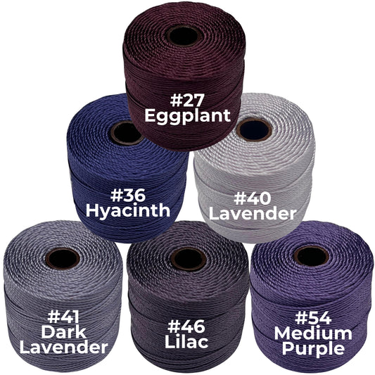 Purple S-Lon Bead Cord TEX 210 77yd 0.5mm