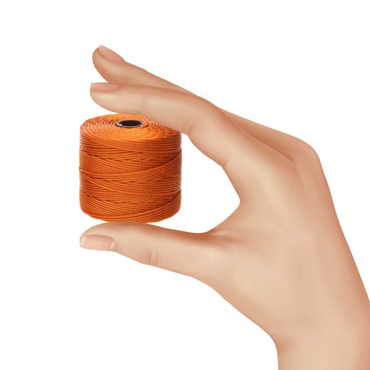 Orange S-Lon Bead Cord TEX 210 77yd 0.5mm