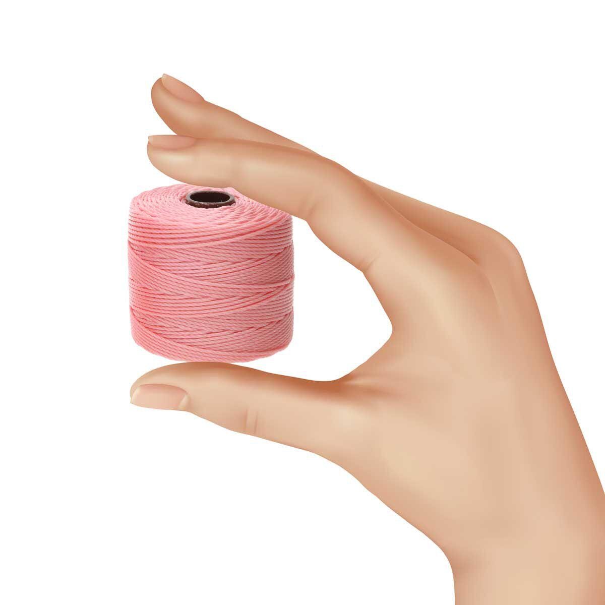 Pink S-Lon Bead Cord TEX 210 77yd 0.5mm