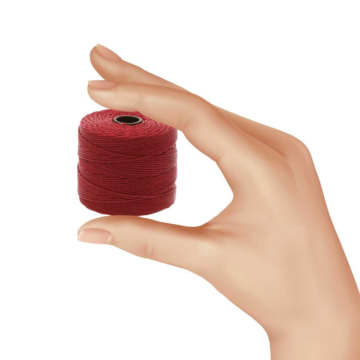 Red S-Lon Bead Cord TEX 210 77yd 0.5mm